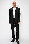 ACE CLUB Monogram Suede Detail Blazer – Black ACE CLUB Monogram Suede Detail Blazer – Black