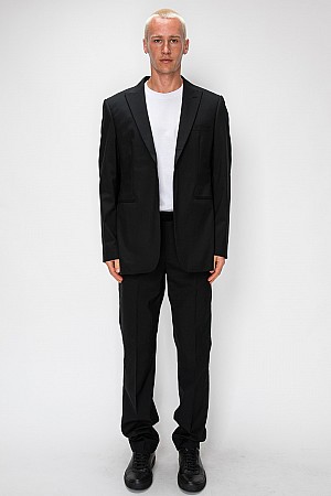 ACE CLUB Monogram Suede Detail Blazer – Black