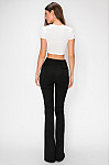 ACE CLUB E.V.E. Black Pearl & Rhinestone Slit Flare Pants ACE CLUB E.V.E. Black Pearl & Rhinestone Slit Flare Pants