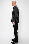 ACE CLUB Rhinestone Logo Pattern Long Sleeve Shirt