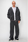 ACE CLUB Logo Emboss Panel Oversized Hoodie - Charcoal