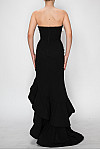 ACE CLUB E.V.E. Black Contrast Petal Bust Ruffle Maxi Dress ACE CLUB E.V.E. Black Contrast Petal Bust Ruffle Maxi Dress