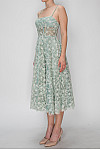 ACE CLUB E.V.E. Sage Floral Embroidered Lace Midi Dress ACE CLUB E.V.E. Sage Floral Embroidered Lace Midi Dress