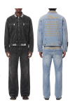 ACE CLUB Studded Washed Denim Jacket – Black ACE CLUB Studded Washed Denim Jacket – Black