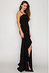 ACE CLUB E.V.E. Black Sculpted Bodice Ruffle Maxi Dress ACE CLUB E.V.E. Black Sculpted Bodice Ruffle Maxi Dress