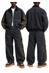 ACE CLUB Tiger Camo Washed Denim Jacket – Black