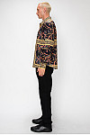 ACE CLUB Belt & Chain Pattern Long Sleeve Shirt – Black/Gold